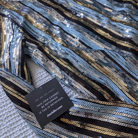 Charlotte Russe long sleeve sequin dress - Picture 3 of 5